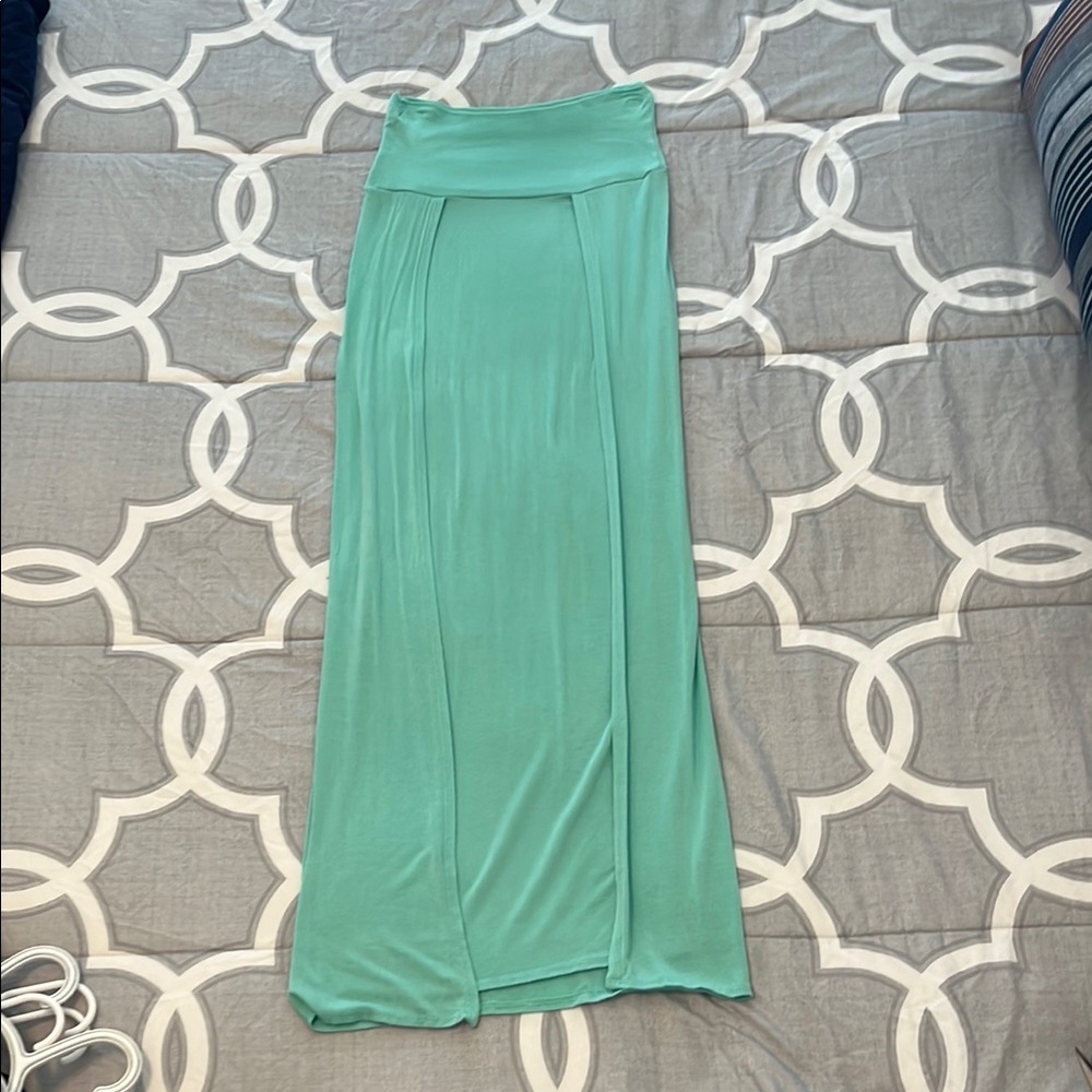 Elegant Teal Maxi Skirt